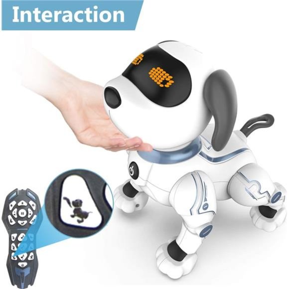 Remote Control Robot Dog Toys for Kids, Programmable Robot Puppy Toy Dog (White) - Picture 4 of 6